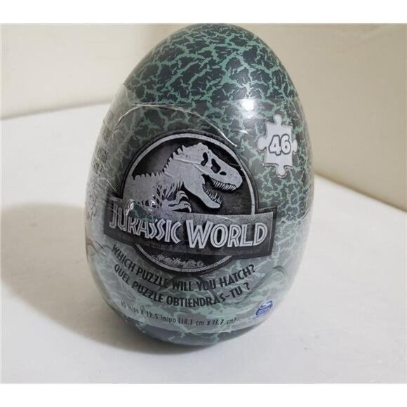 Jurassic World 46 Piece Mystery Dinosaur Puzzle in Egg Packaging Green - Picture 4 of 8